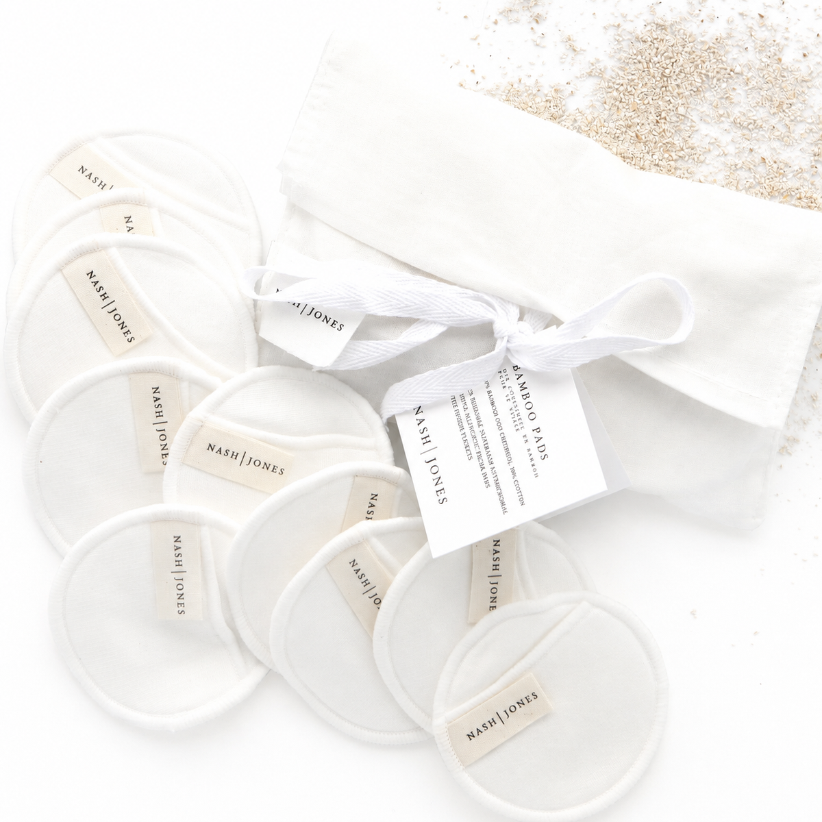 Bamboo and Cotton Reusable Facial Pads
